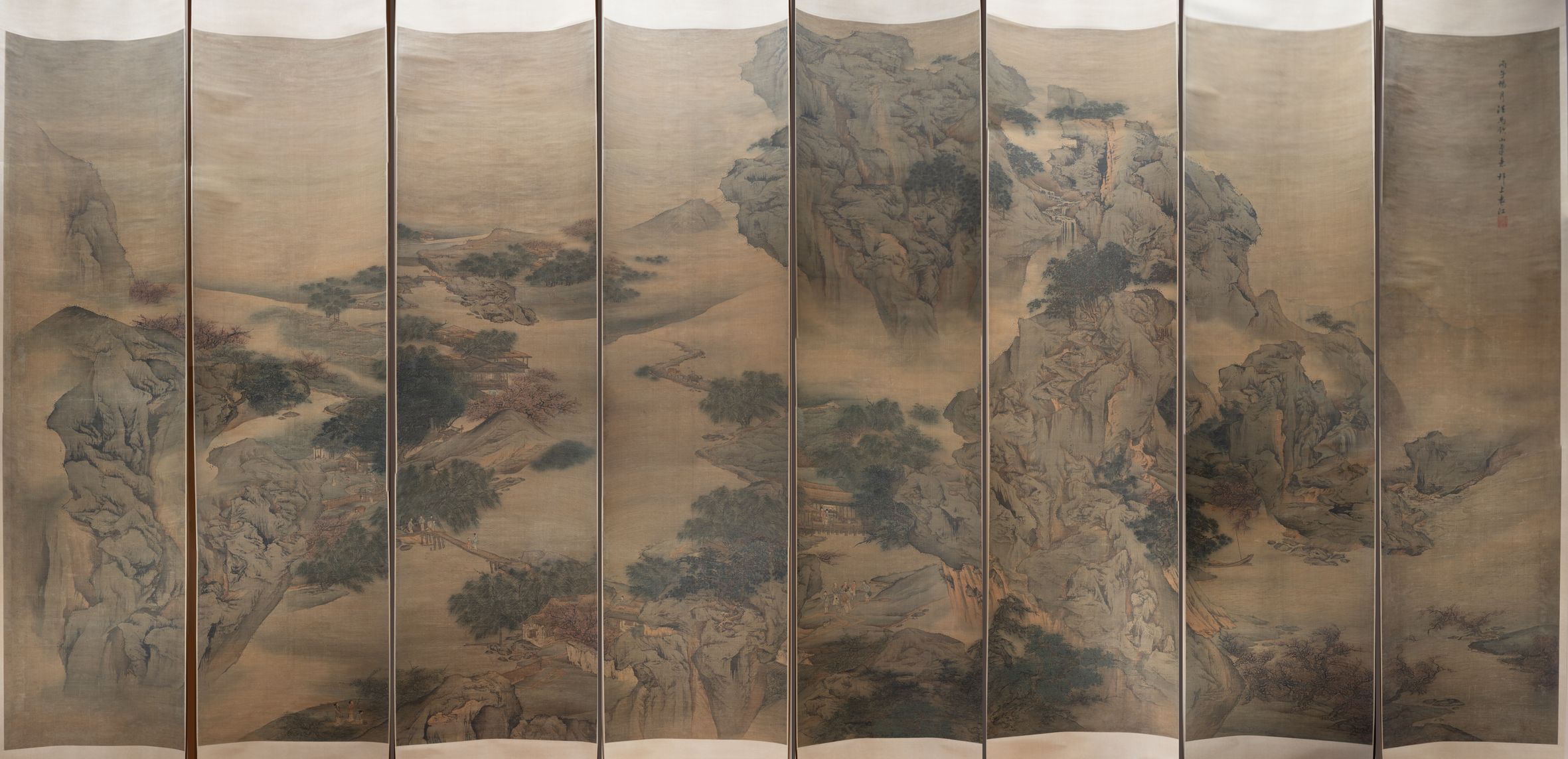 桃源仙境通景八条屏缩略图