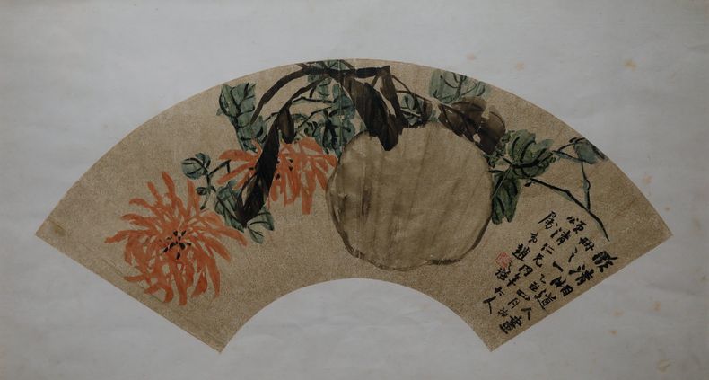 花果扇面预览图