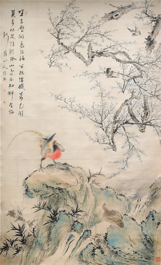 翠柏双喜图缩略图