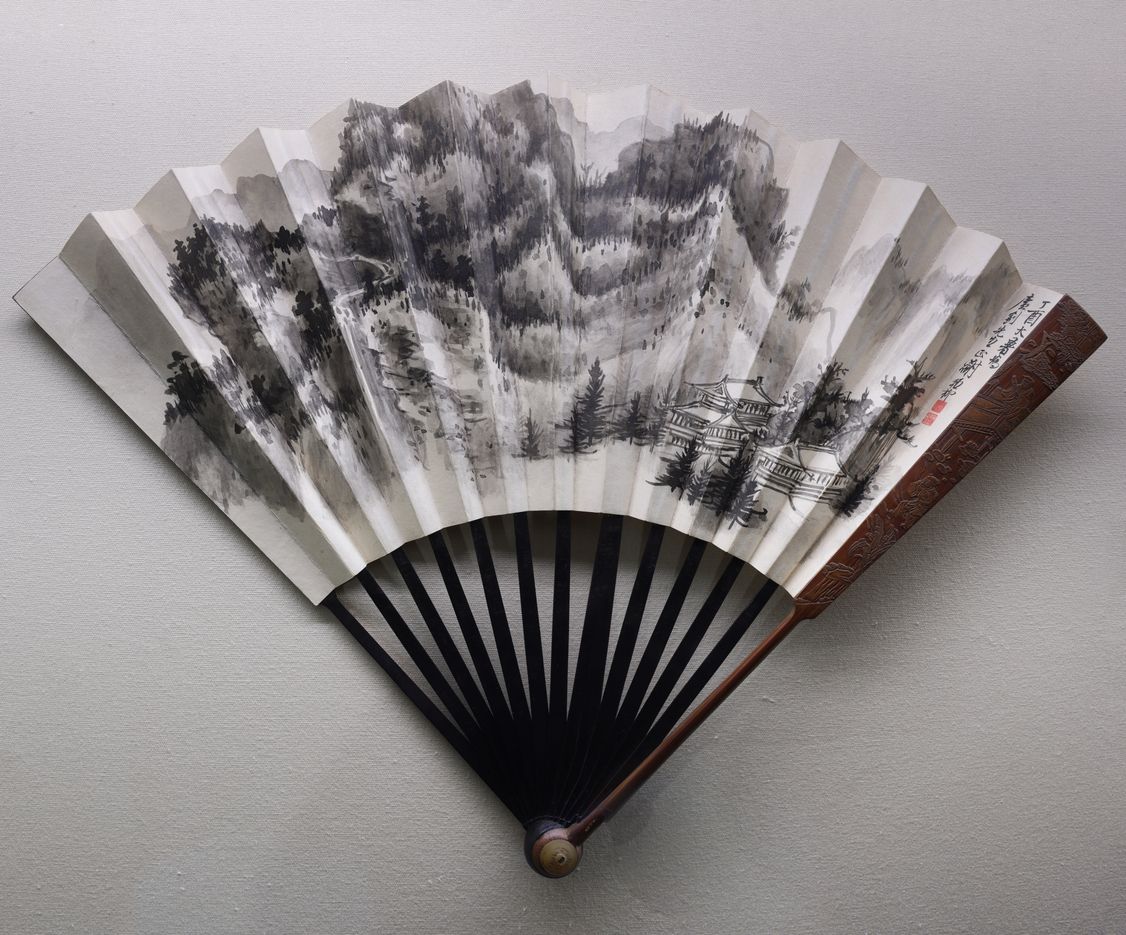 山水花鸟成扇缩略图