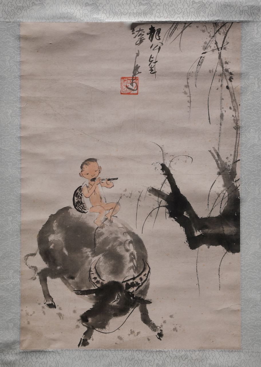 牧童吹笛图缩略图