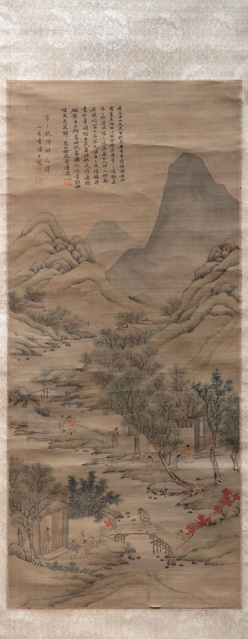 桑荫春社图轴预览图