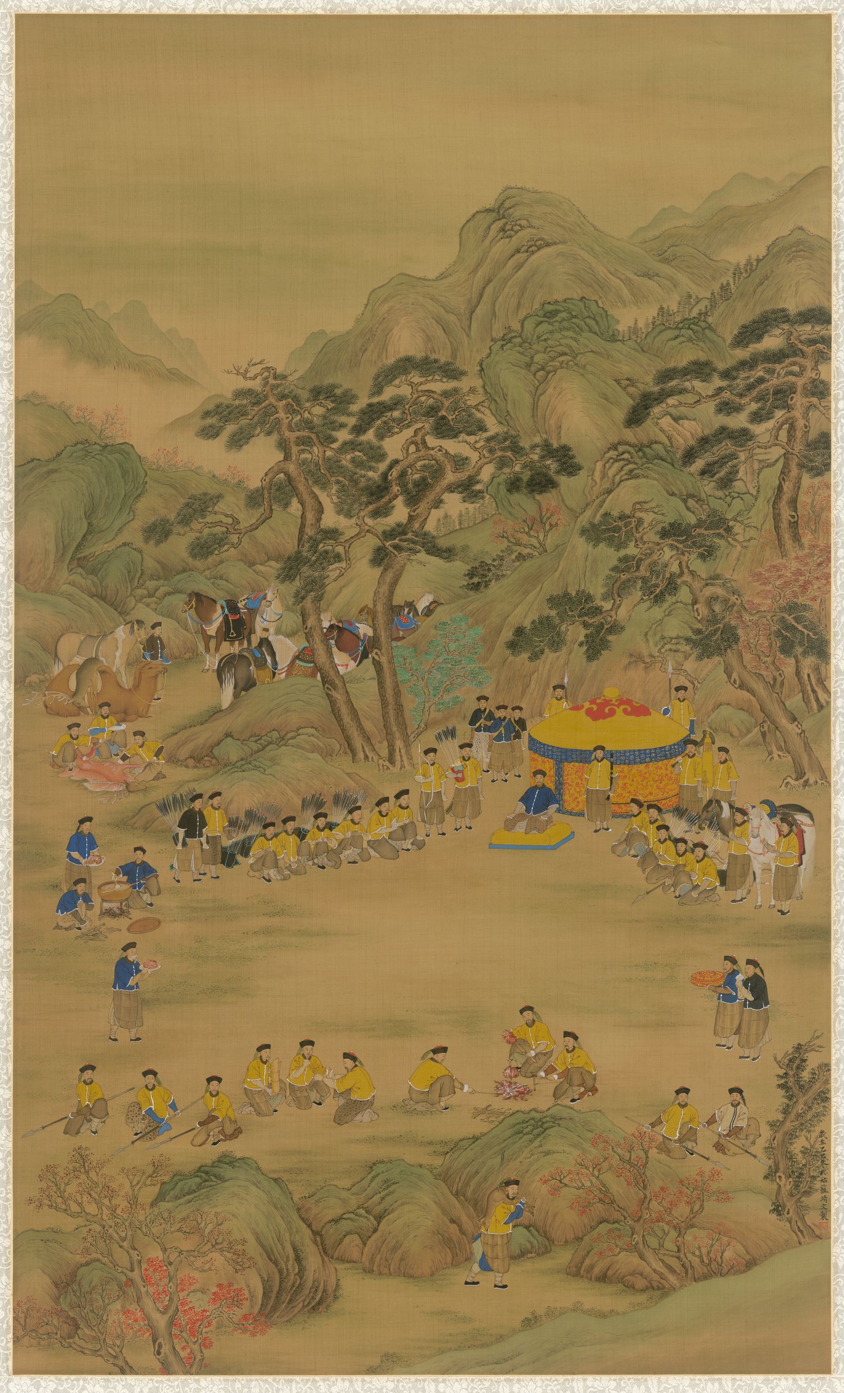 乾隆皇帝围猎聚餐图缩略图