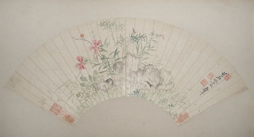 花卉扇面预览图