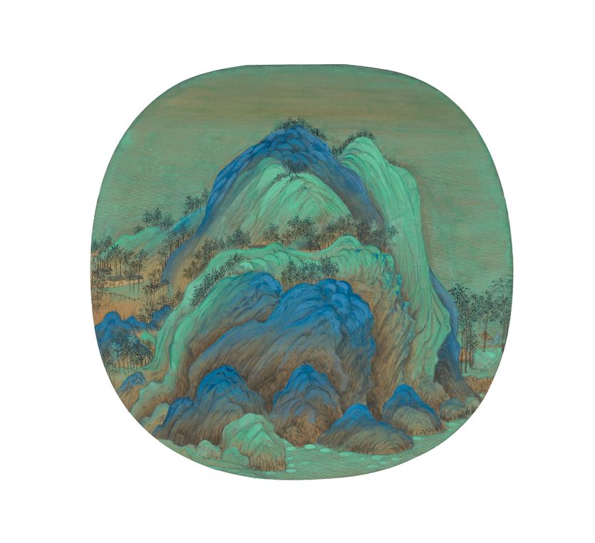 青绿山水团扇缩略图