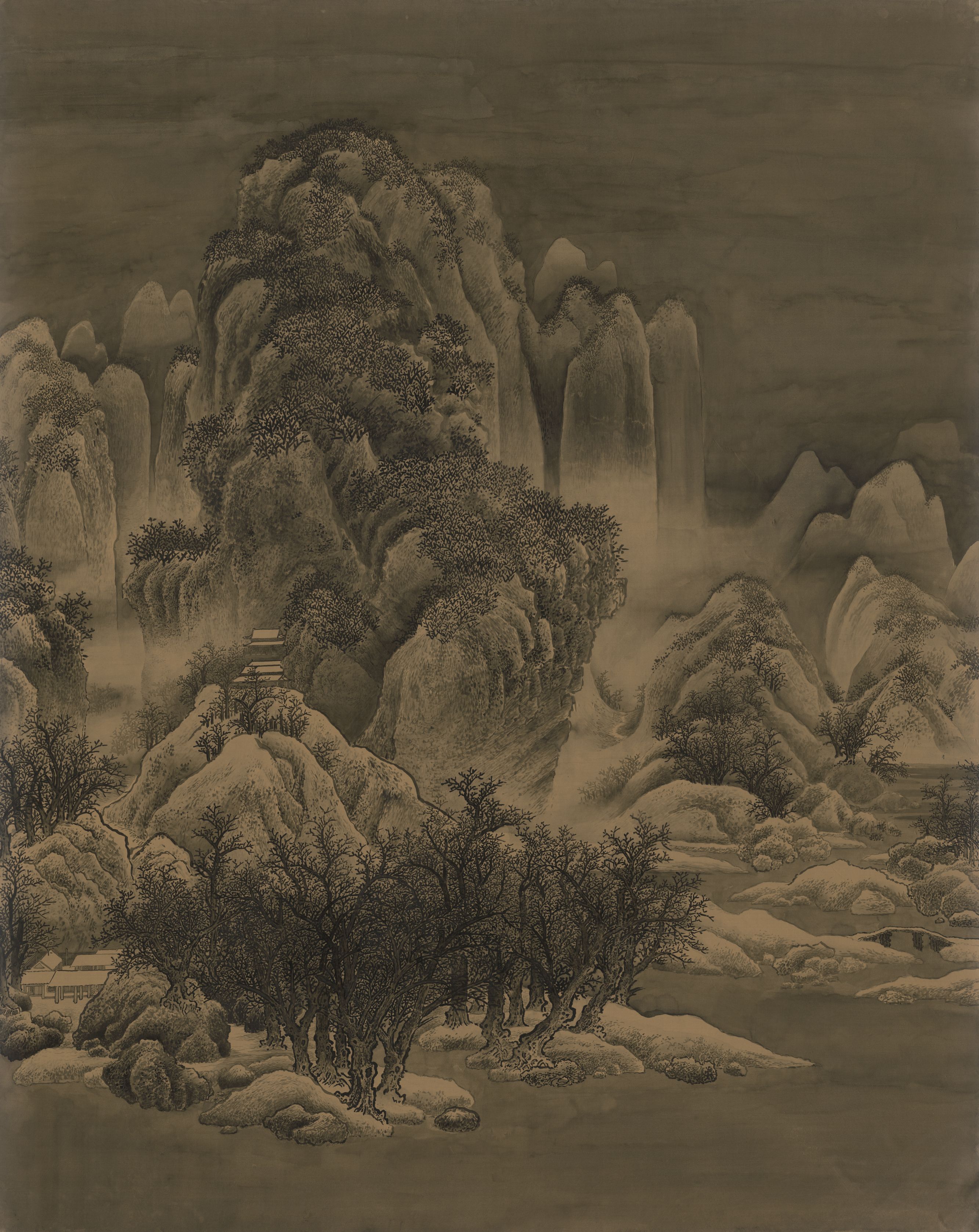 临摹 宋 范宽《雪景寒林图》缩略图