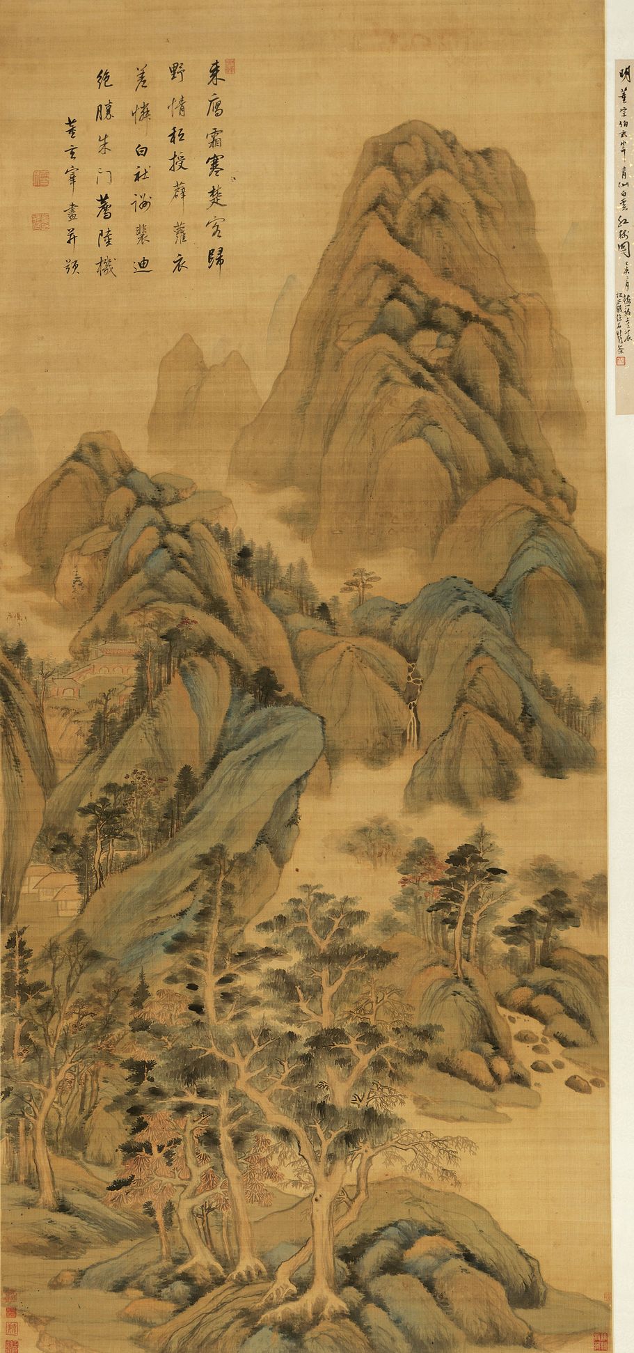 青山红树图轴预览图