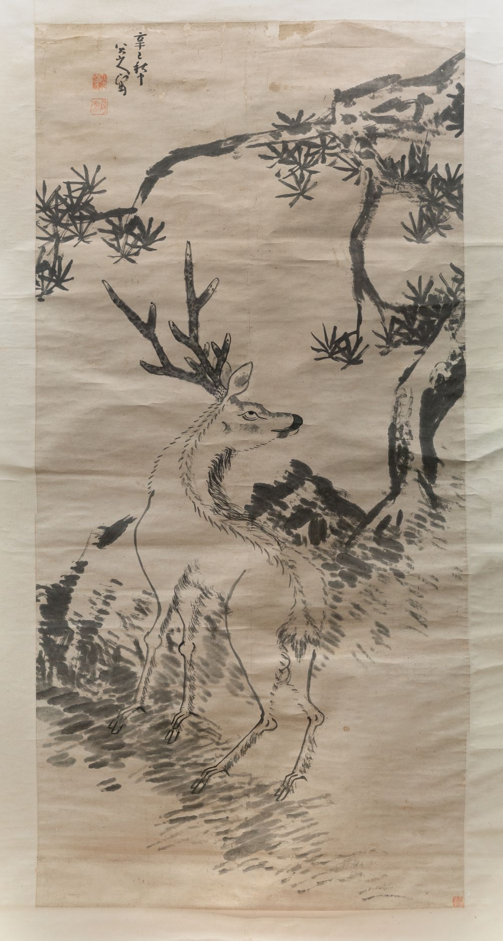 松鹿图轴预览图