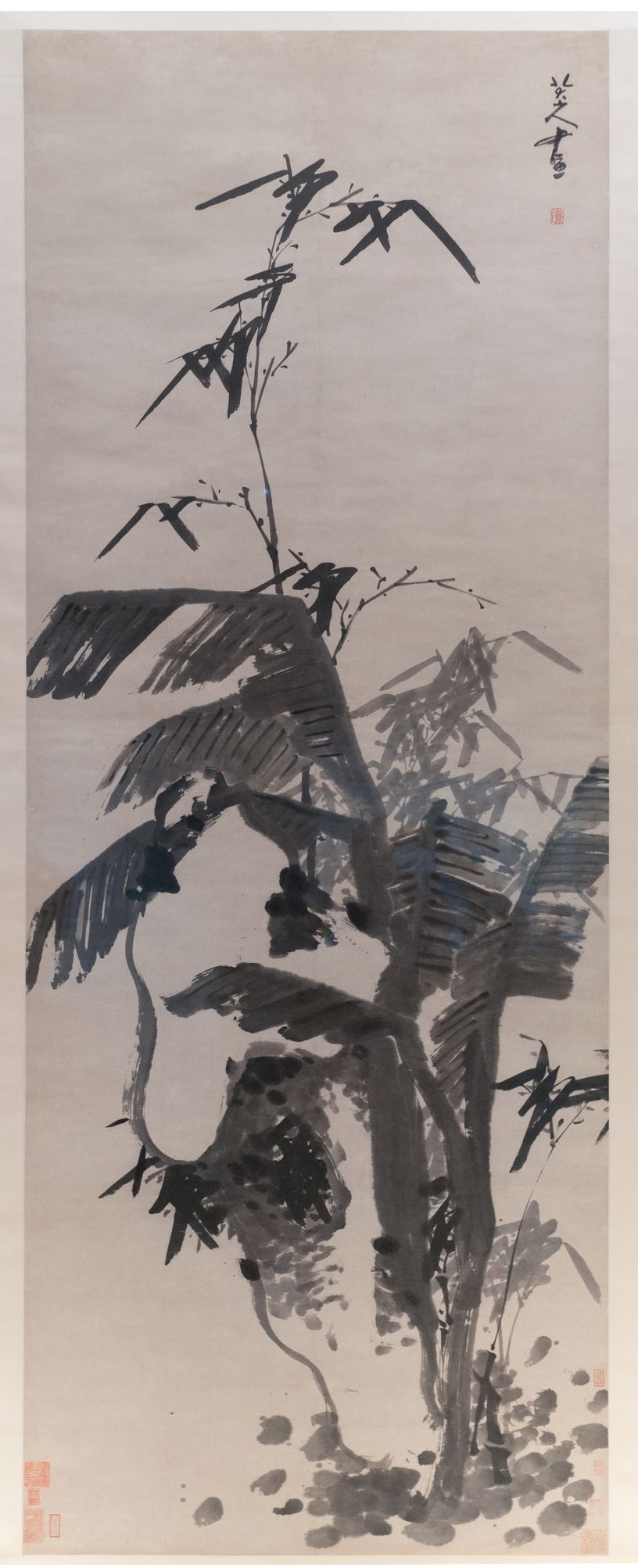 芭蕉竹石图轴预览图