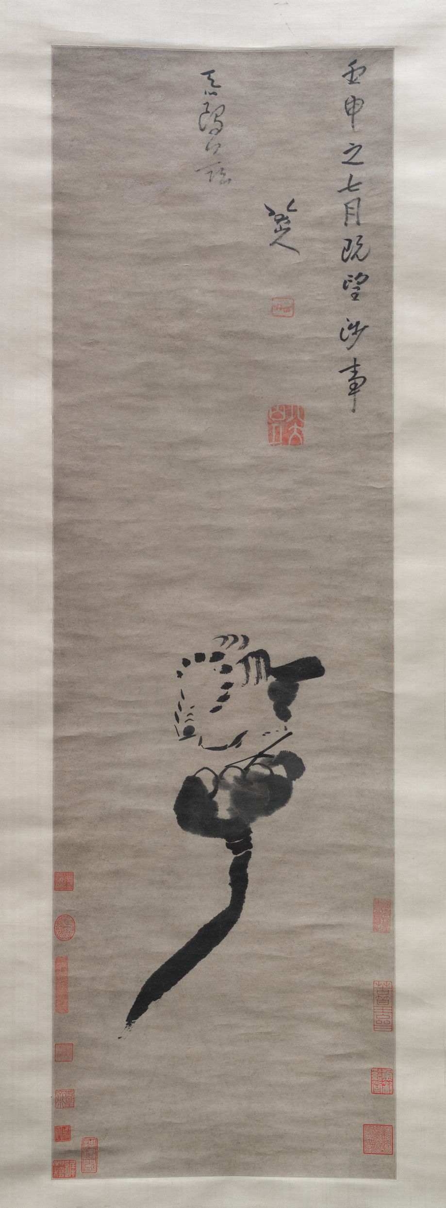 莲房小鸟图轴预览图