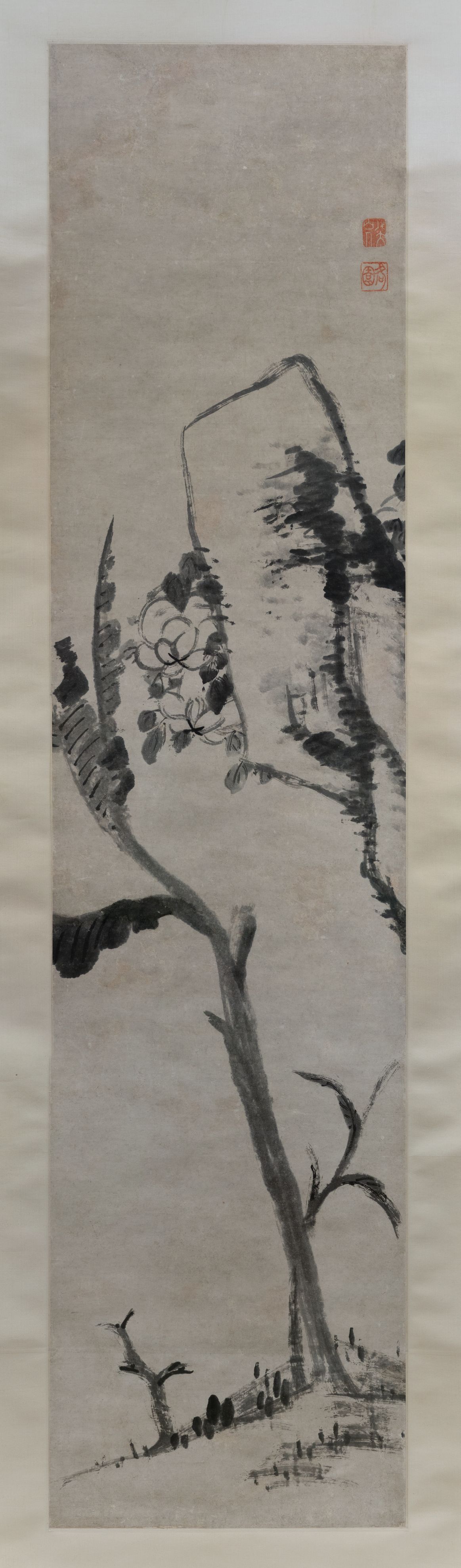蕉石芙蓉图轴预览图