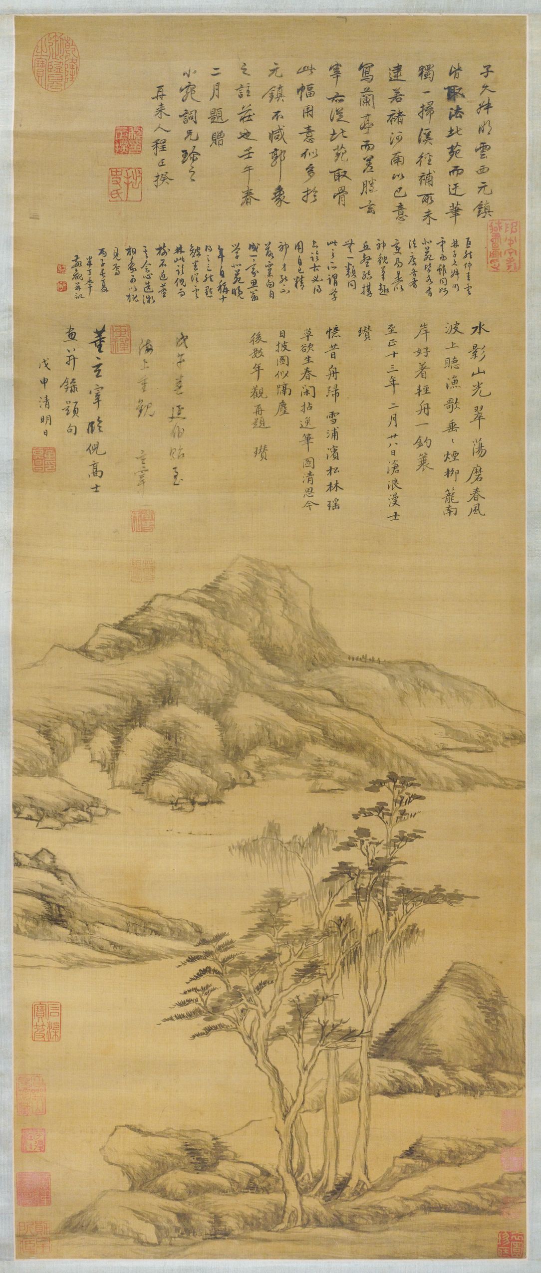 仿倪瓒山水预览图