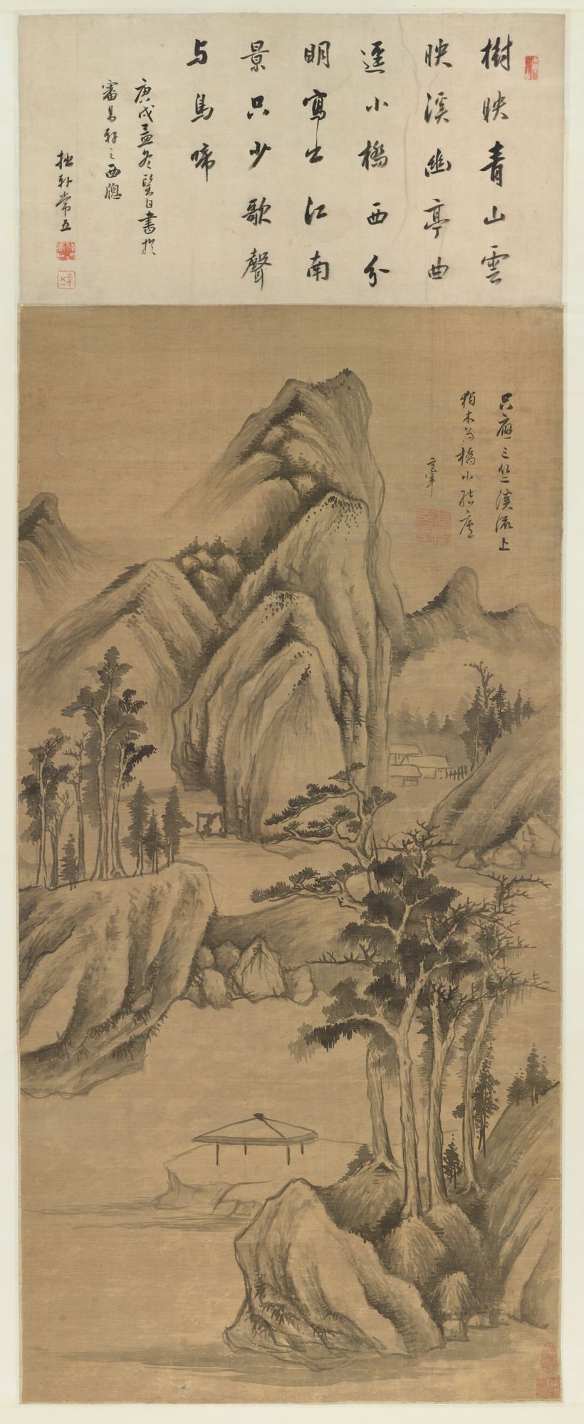 平林秋色图轴预览图