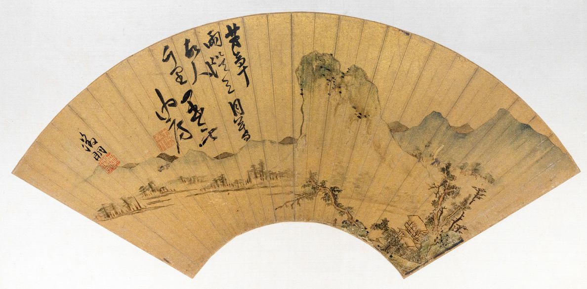 青绿山水扇面预览图