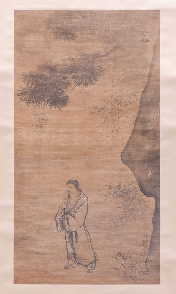 松下步月图轴缩略图