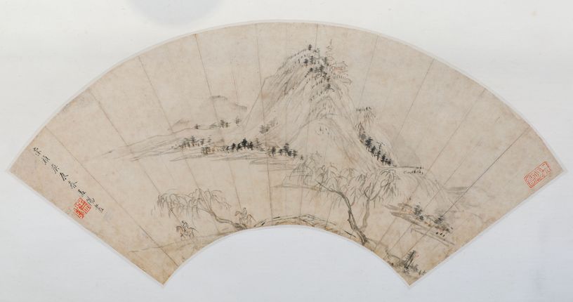 柳桥山寺图扇页缩略图