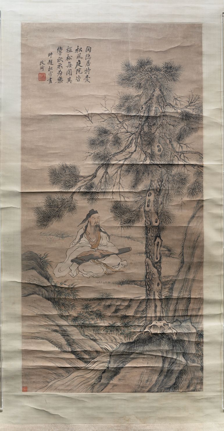 陶弘景抚琴图预览图
