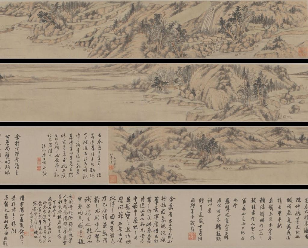 浅绛溪山图预览图