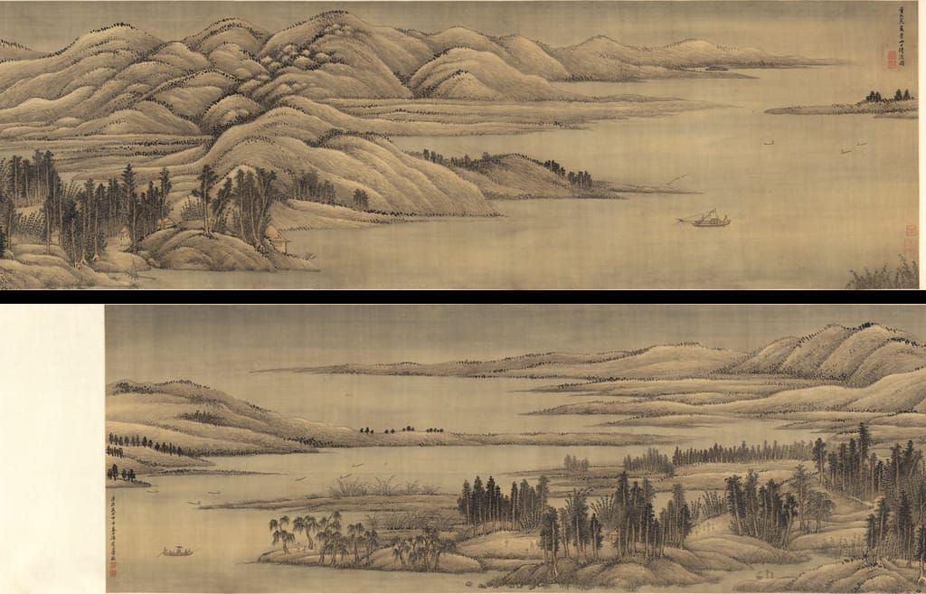 仿董源夏景山口待渡图预览图