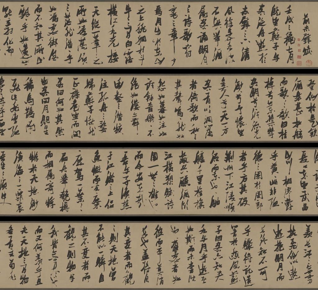 行草书前赤壁赋预览图