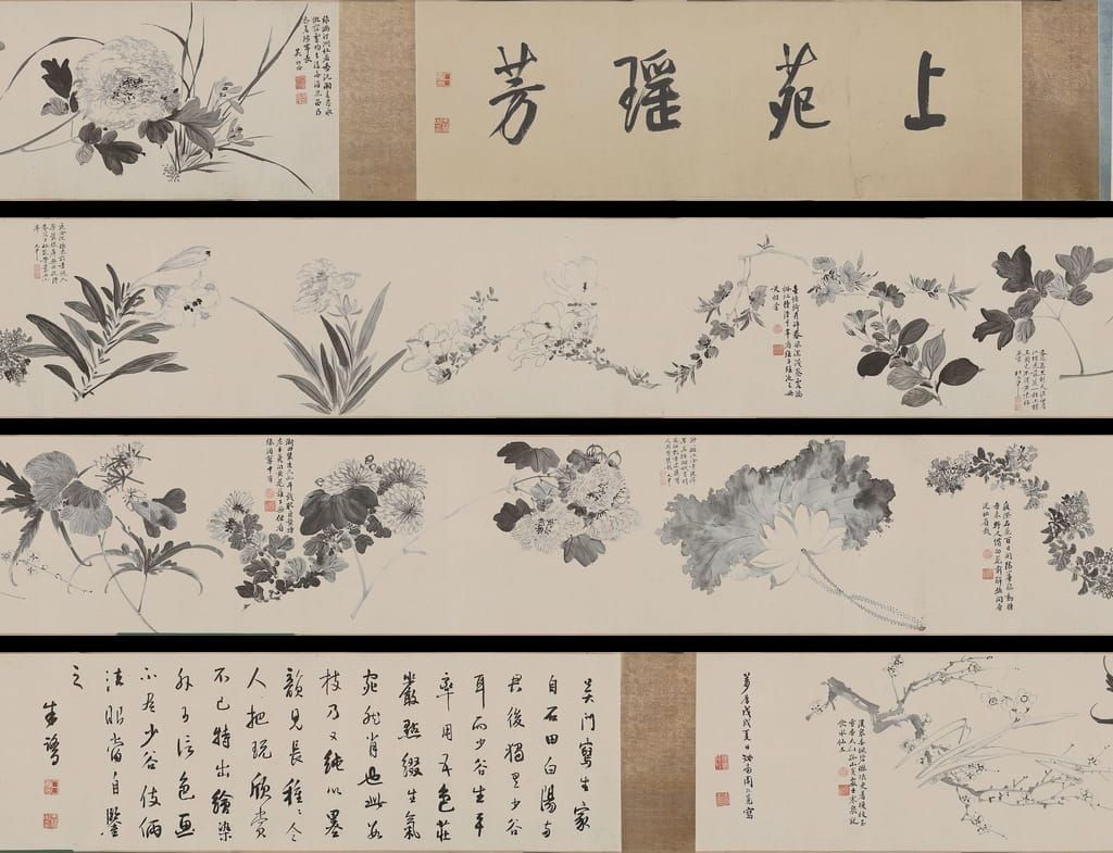 仿陈道复花卉卷预览图