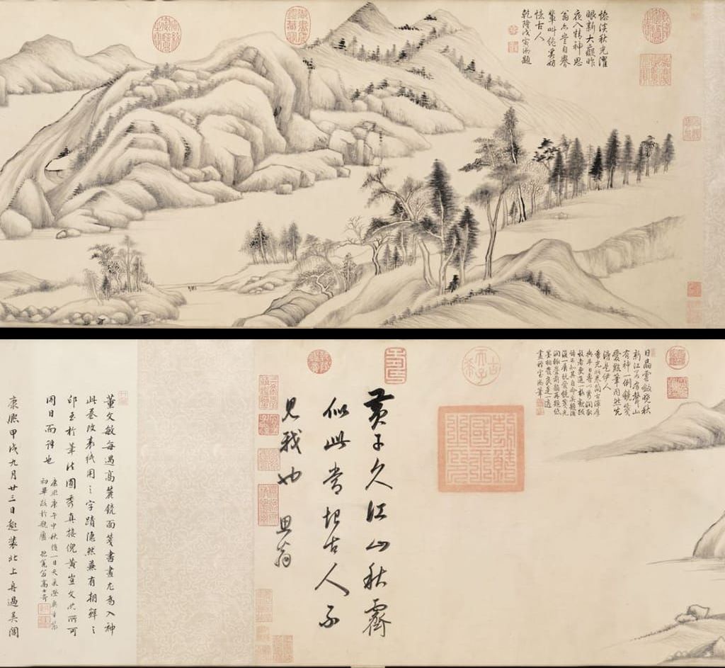 仿黄子久江山秋霁图预览图