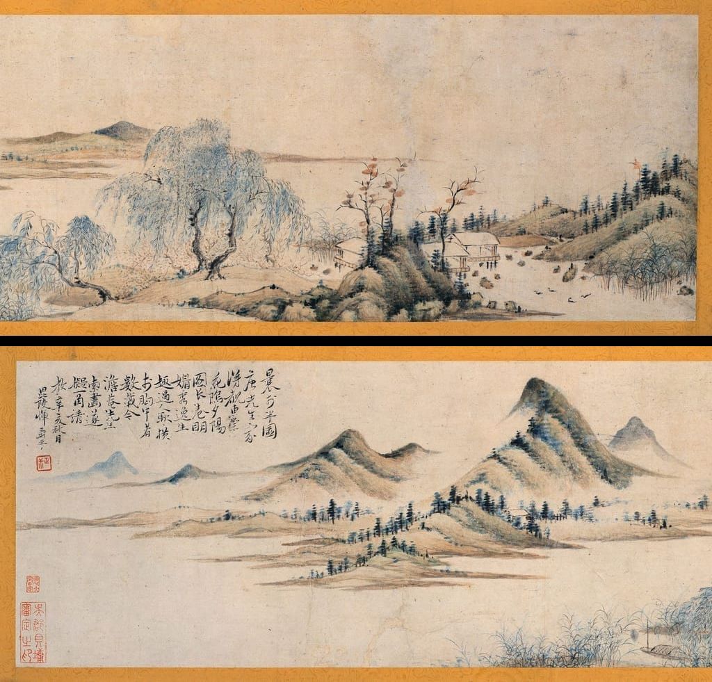 花坞夕阳图预览图