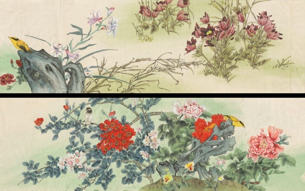 大幅工笔花鸟-2（黄鹂）预览图