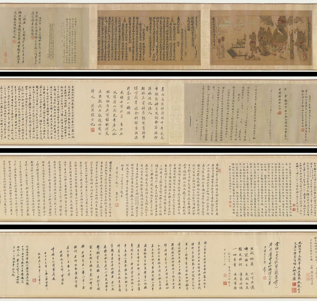 阎罗王授记经图全卷（释迦牟尼佛会图）预览图