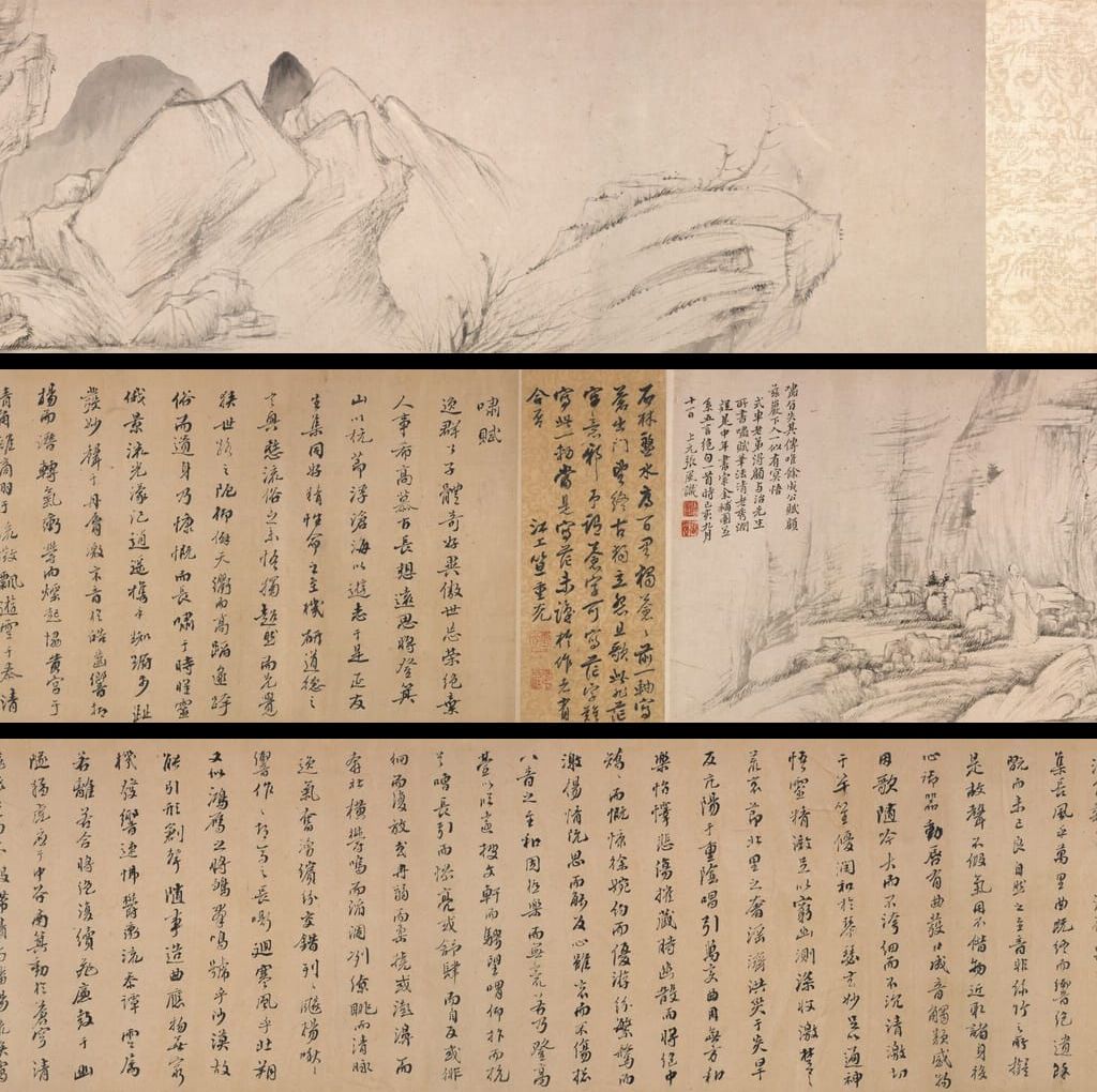 啸赋图卷张风补图预览图