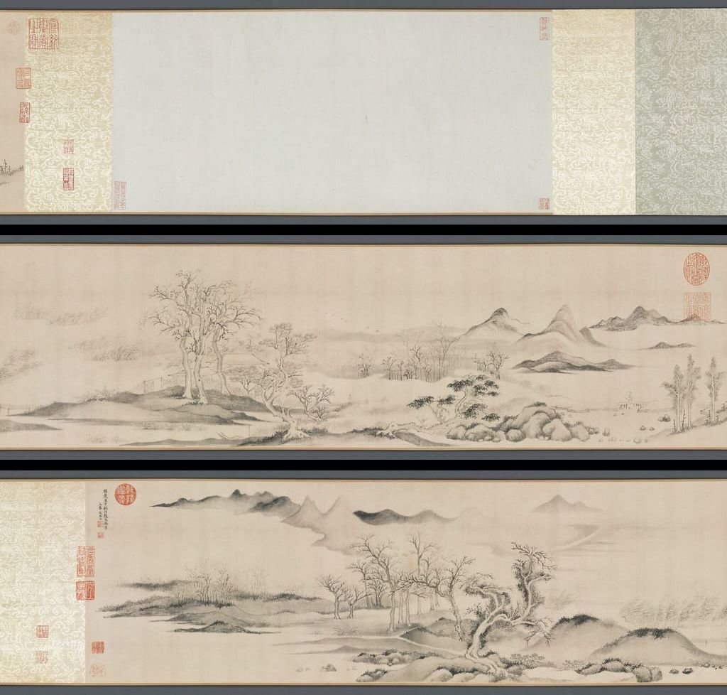 仿赵孟頫水村图（平桥远水）预览图
