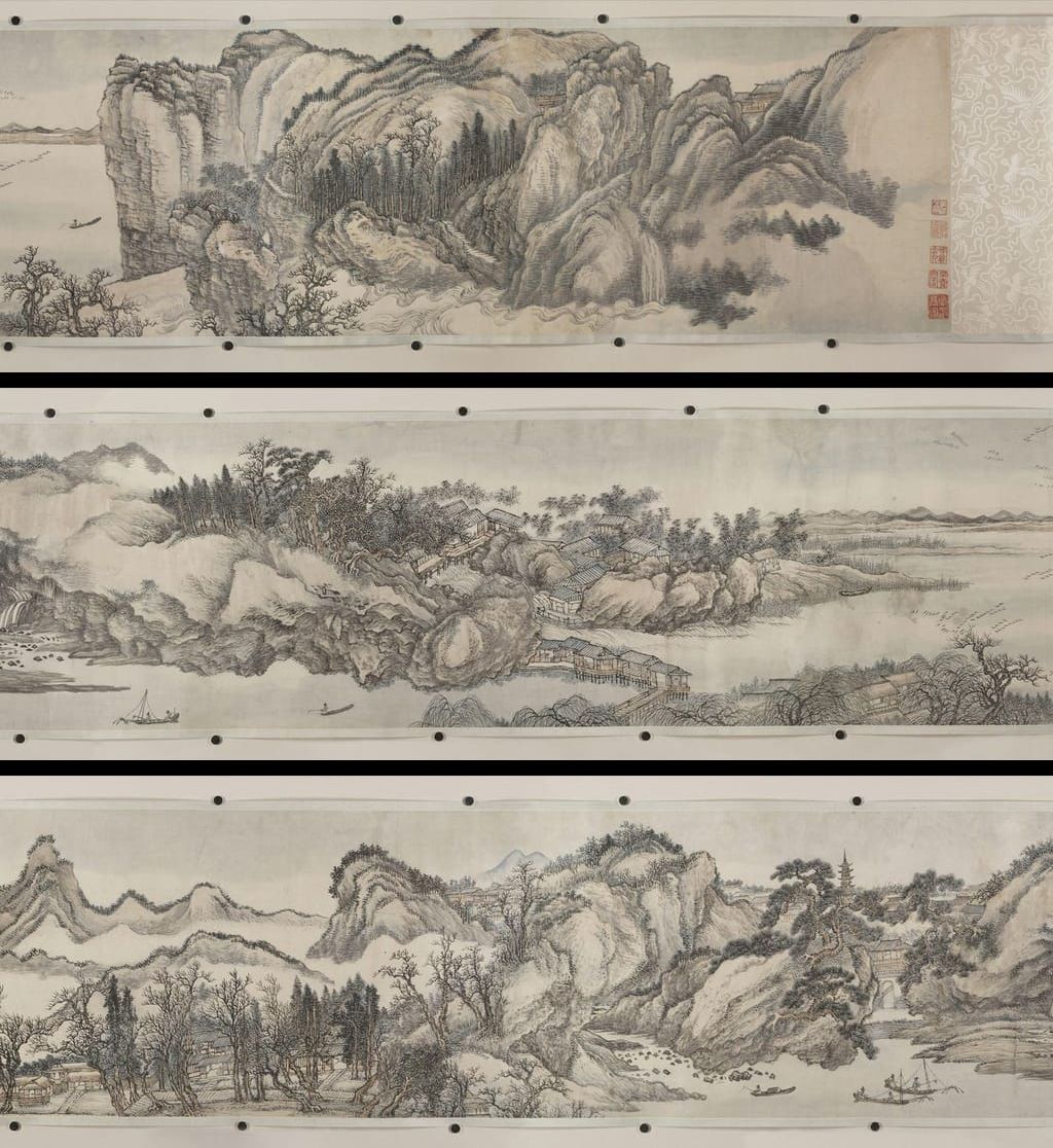仿巨然燕文贵山水图预览图