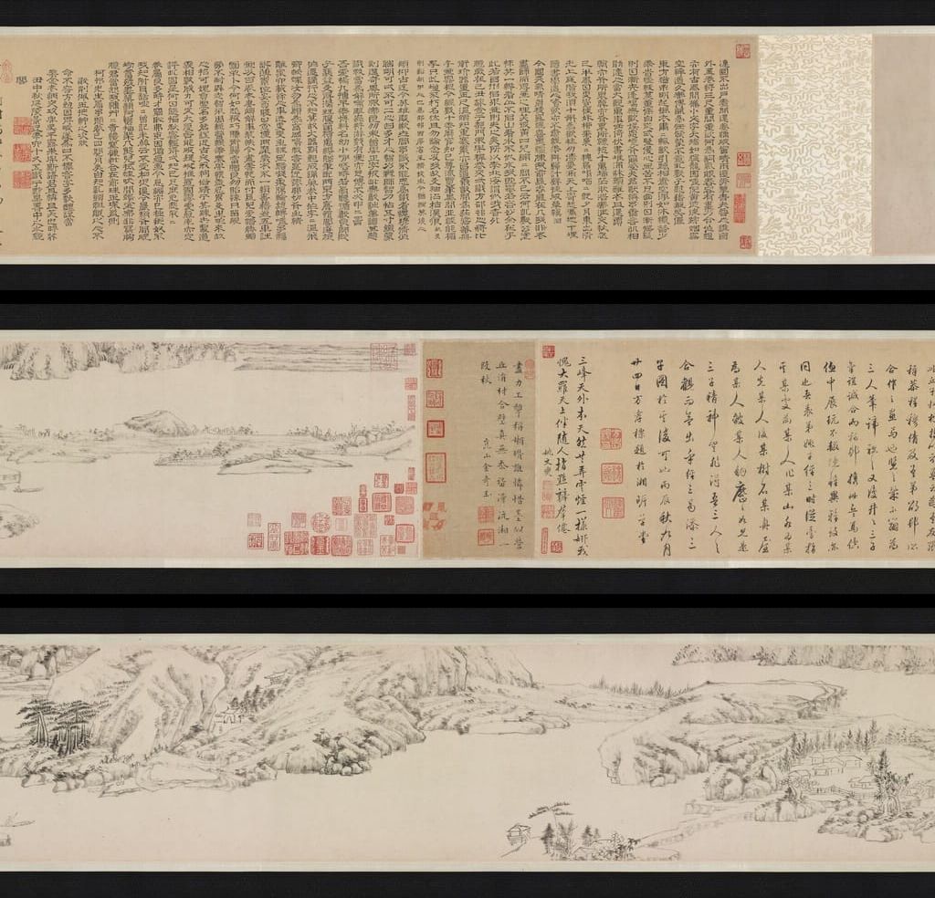 三家合作山水图预览图