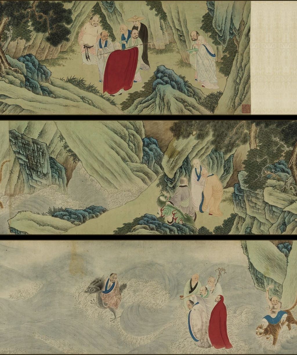 罗汉渡海图预览图