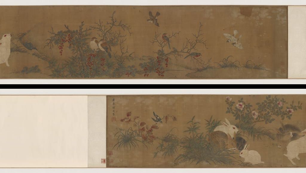玉兔小鸟图卷预览图