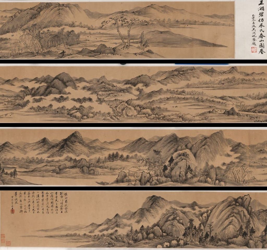 仿米氏春山图预览图