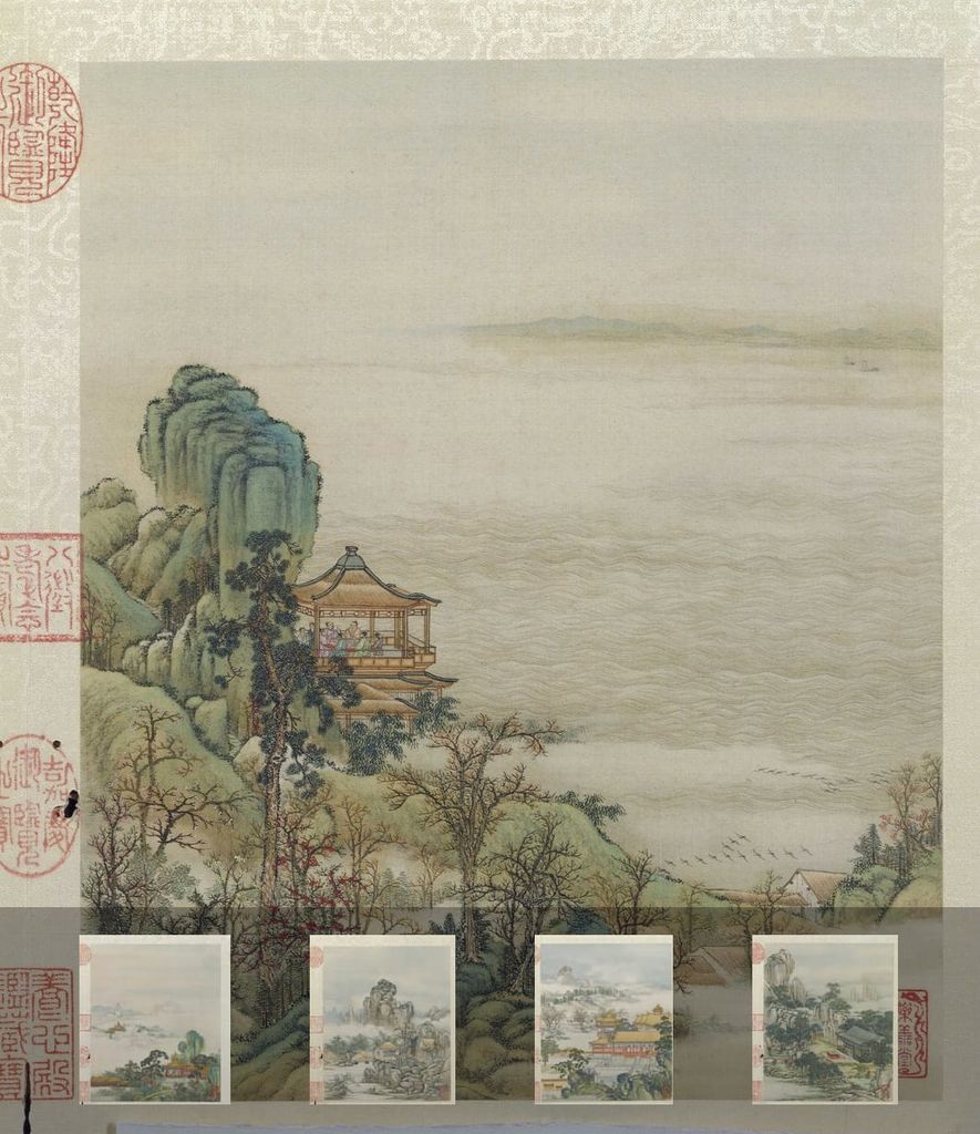 山水楼阁图预览图
