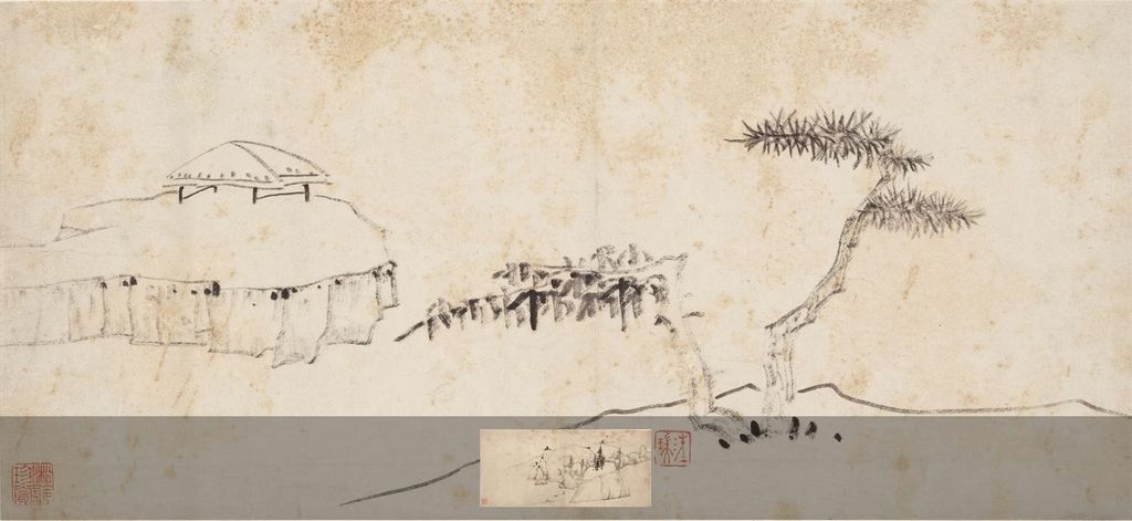 空亭幽树图预览图