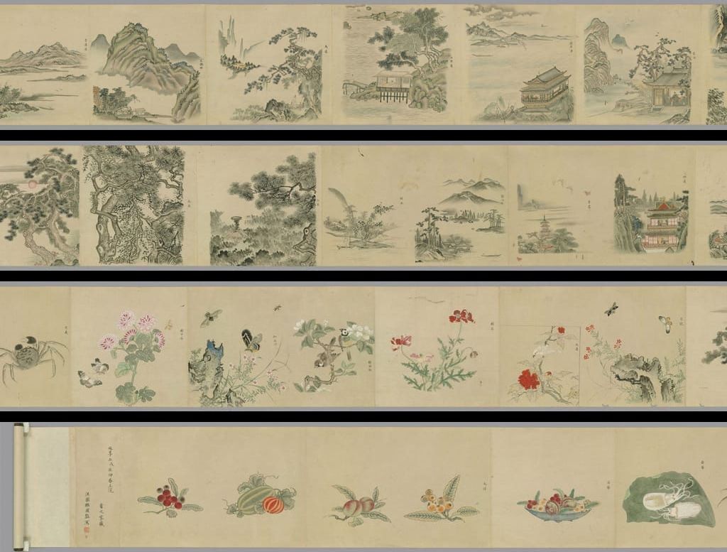 唐画粉本-山水花卉图卷预览图
