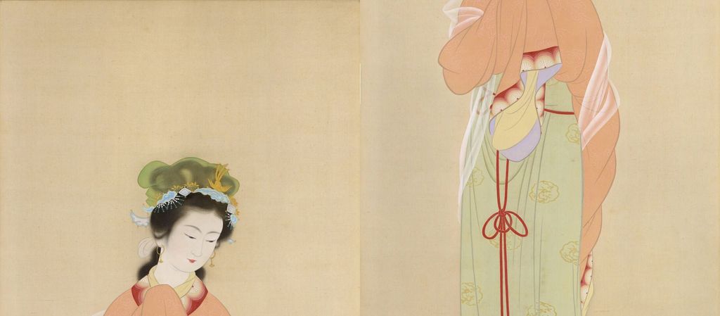 工笔花园仕女图轴缩略图