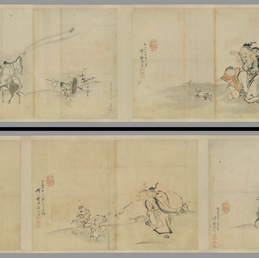 明清日本古画粉本-河锅晓斋 人物卷预览图