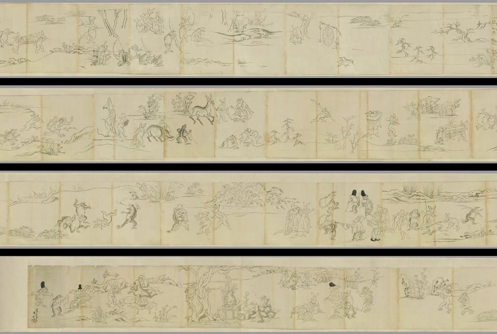 明清日本古画粉本-鸟兽戏画卷缩略图