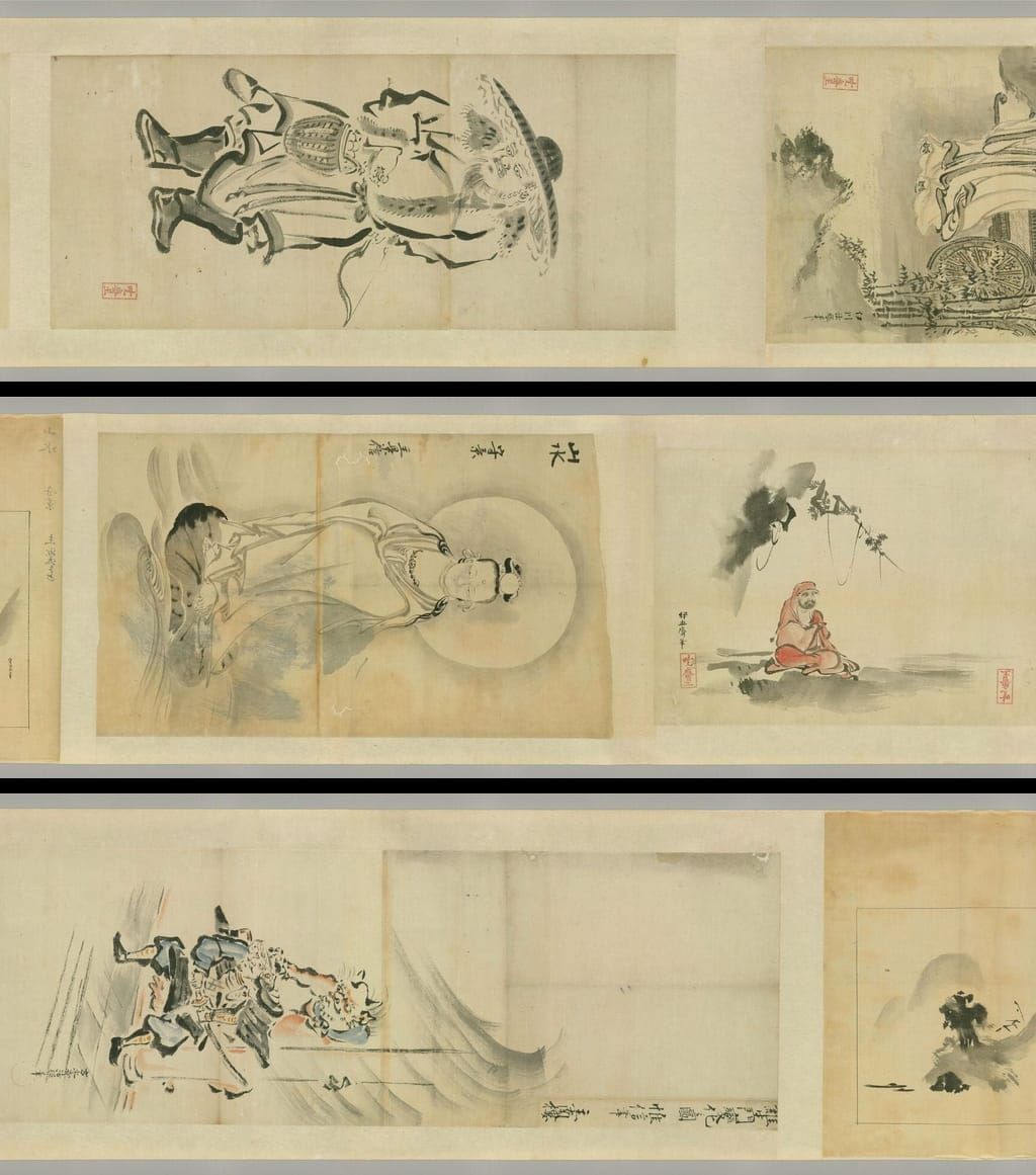 明清日本古画粉本-山水人物花鸟卷缩略图