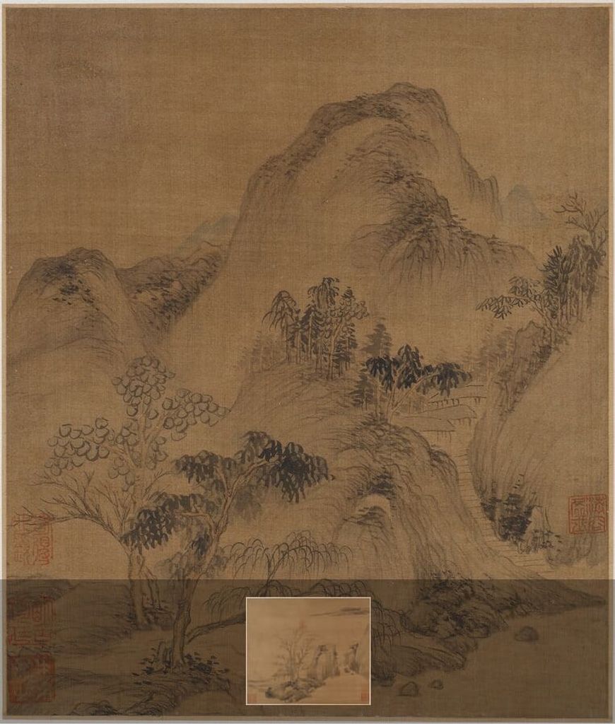 清人画倪瓒二十四景图页预览图