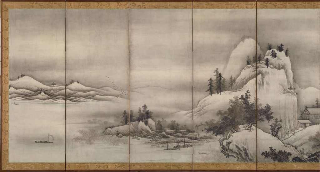 安土桃山 山水图屏风-第一屏预览图
