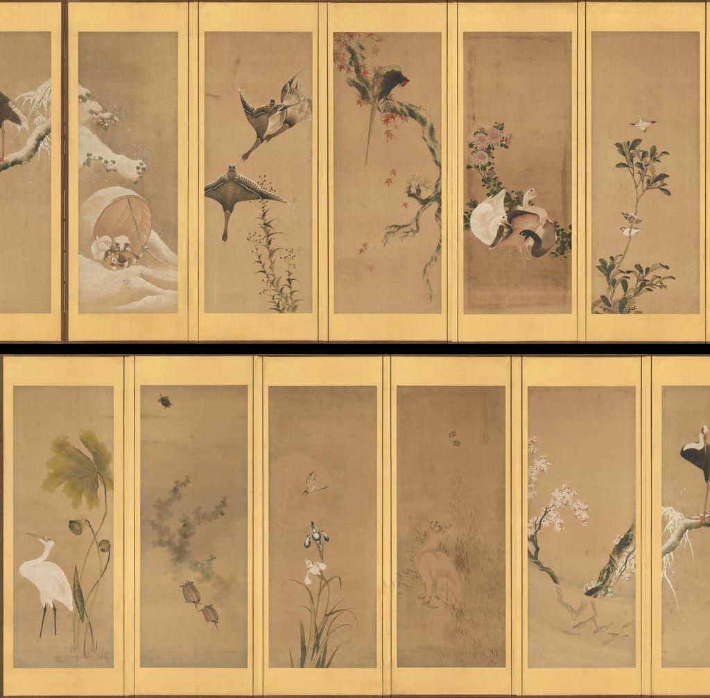花鸟图屏缩略图