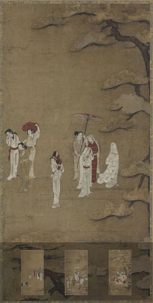游园四条屏预览图
