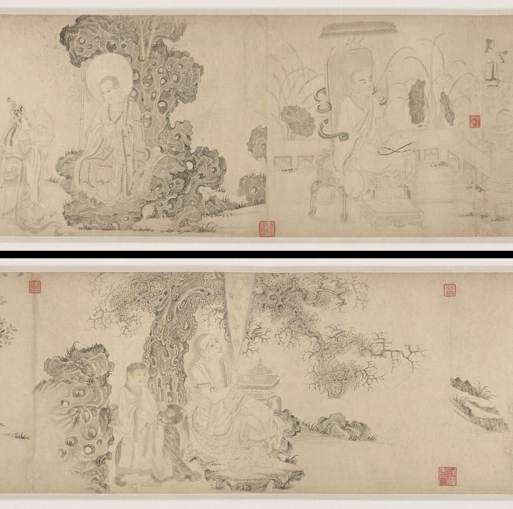 白描罗汉图卷预览图