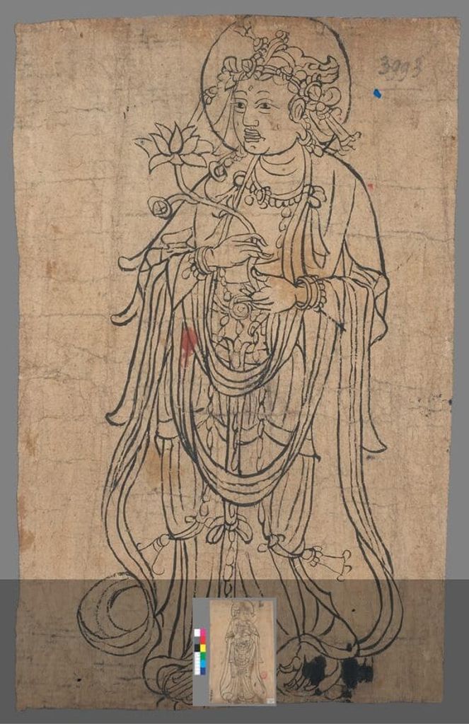绘画P3993线描立佛像缩略图