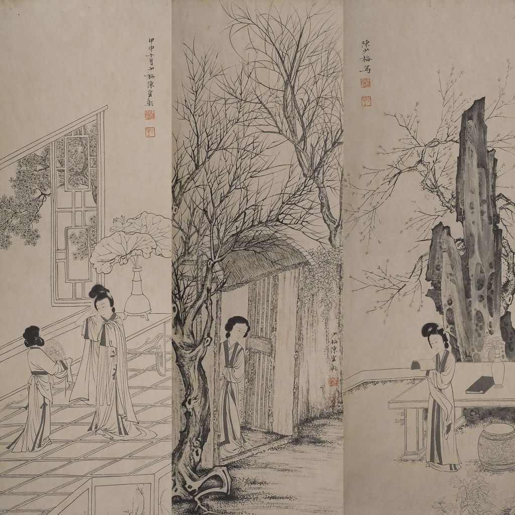 人物四条屏缩略图